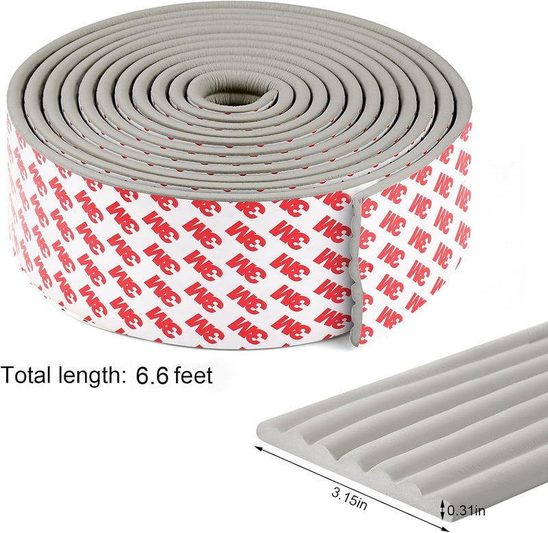 Dovesail Upgrade Baby Proofing Edge Guards 6.6 ft Protector with 3M Adhesive Double Sided Tape,Extra-Wide Soft NBR Rubber Foam Padding,Furniture Safety Corner Edge Bumper Guard-Grey - Image 2